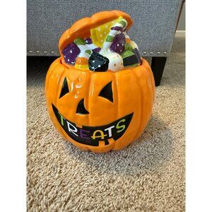 NWOT Cheryl’s Cookies | Collectible Jack-O-Lantern Trick or Treat Cookie Jar